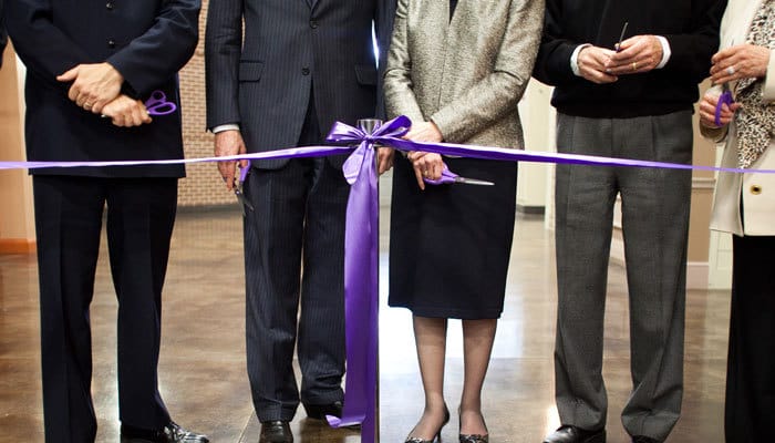 open a new location ribbon cutting ceremony